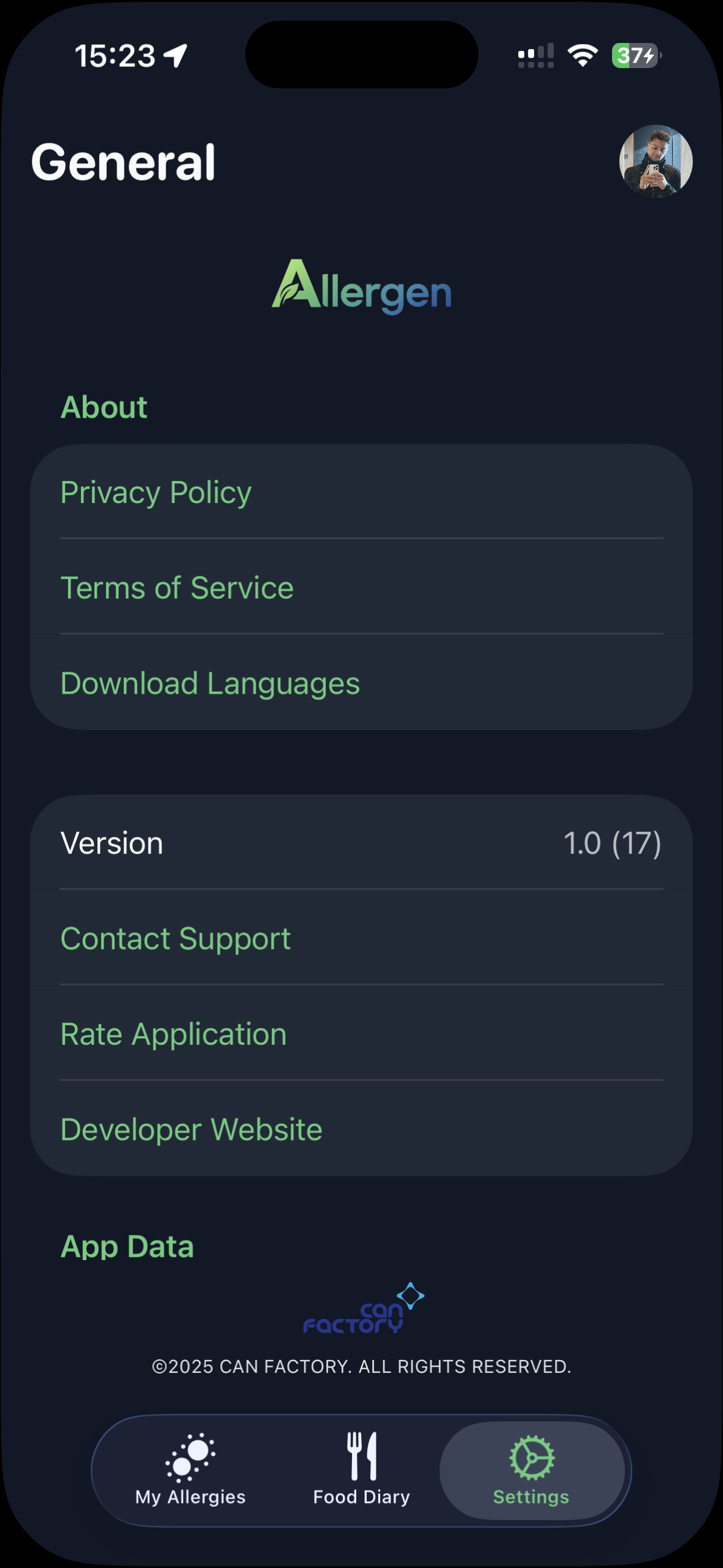 Allergen App Screenshot 4